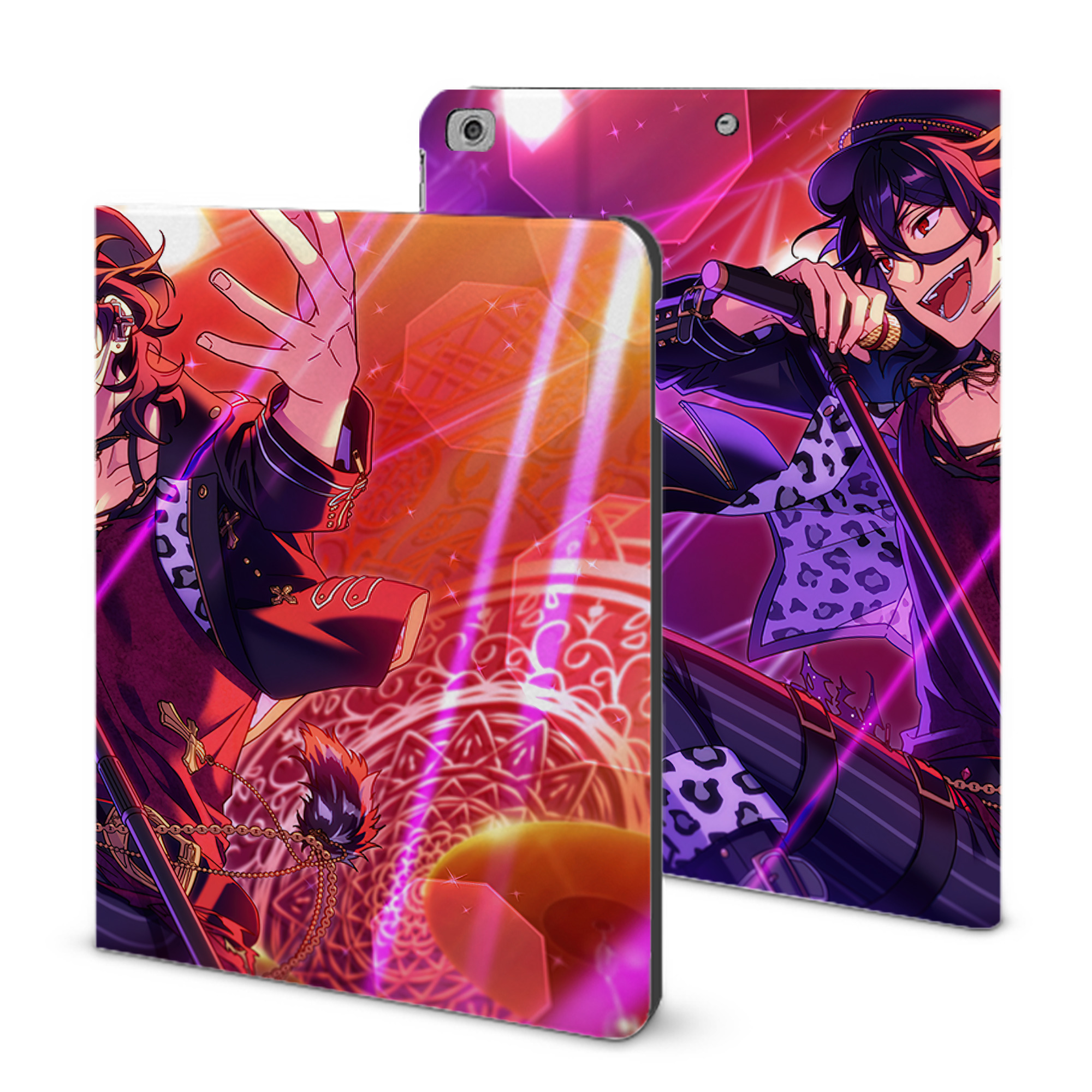 （画像用） あんさんぶるスターズ! Ensemble Stars IPad ケース ブック型 PUレザー TPU 耐衝撃 軽量 薄型 ペン収納なし 全面保護 IPad 各モデル対応